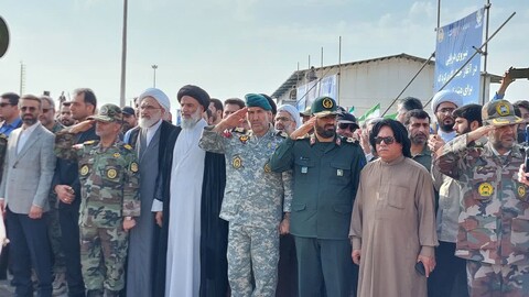 آیین استقبال از پیکر مطهر ۲۲ شهید تازه تفحص شده دوران دفاع مقدس در شلمچه