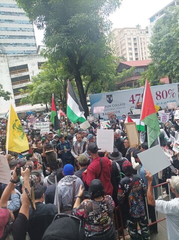 تظاهرات شهروندان تایلند در حمایت از مردم غزه