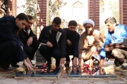 غبار روبی مزار مطهر شهدا توسط طلاب اردبیل