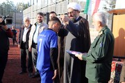 تصاویر / حضور نماینده ولی فقیه در همدان در اختتامیه لیگ فوتبال محلات