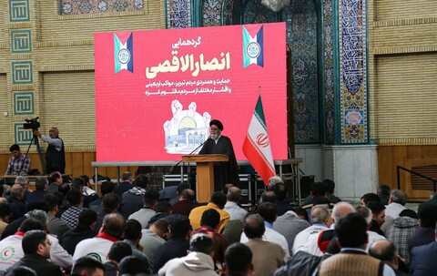 تصاویر/ گردهمایی «انصار الاقصی» در مسجد دانشگاه تبریز