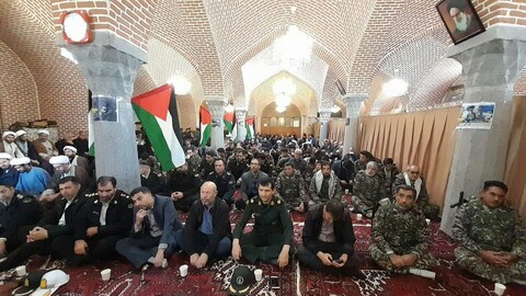 تصاویر/ مراسم بزرگداشت شهدای مردم مظلوم فلسطین در شهرستان اسکو