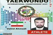طلبه کرمانشاهی نایب قهرمان مسابقات بین المللی تکواندو شد