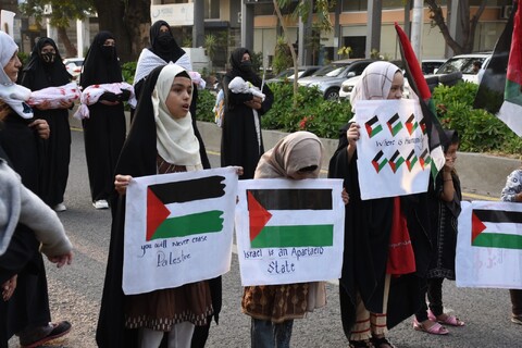 اسلام آباد میں خواتین اور بچوں کی حمایت فلسطین و دفاع غزہ ریلی