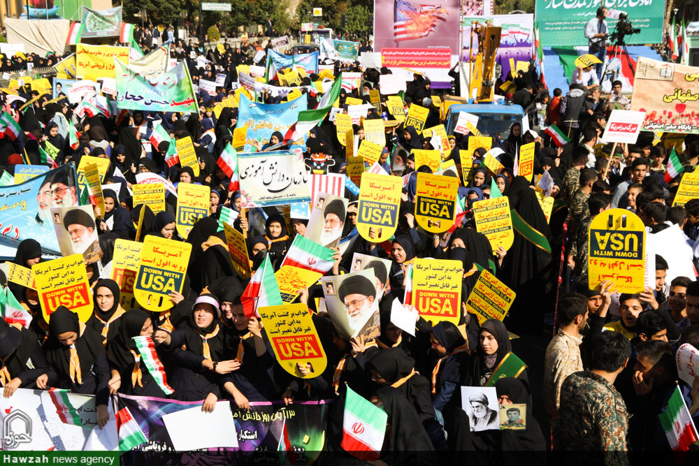 ایران یکپارچه فریاد «مرگ بر آمریکا» شد + فیلم و عکس