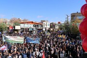 تصاویر/ حضور پرشور مردم در راهپیمایی ۱۳ آبان شهرستان تکاب