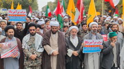 تصاویر/ حضور طلاب و روحانیون تبریزی در راهپیمایی ۱۳ آبان
