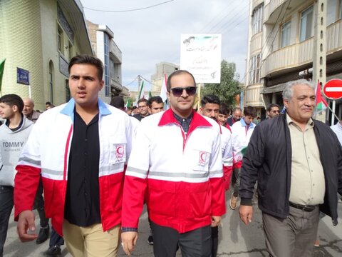 حضور پرشور مردم در راهپیمایی ۱۳ آبان شهرستان چهاربرج