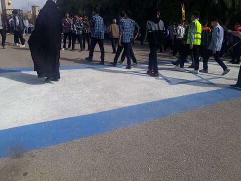 حضور طلاب موسسه آموزش عالی ریحانة الرسول (س) ساوه در راهپیمایی 13 آبان