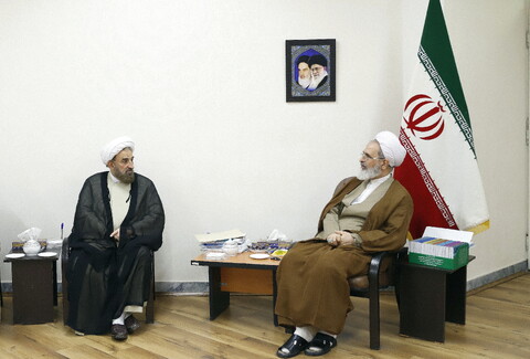 تصاویر/ دیدارسفیر جدید ایران در واتیکان با آیت الله اعرافی