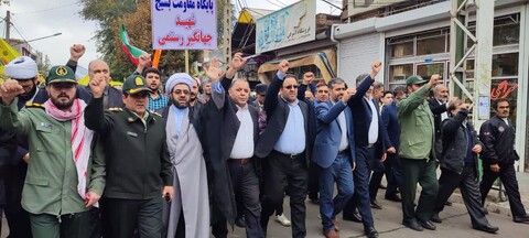 تصاویر/ راهپیمایی مردم شهرستان سراب در ۱۳ آبان
