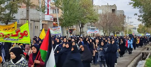 تصاویر/ راهپیمایی مردم شهرستان سراب در ۱۳ آبان