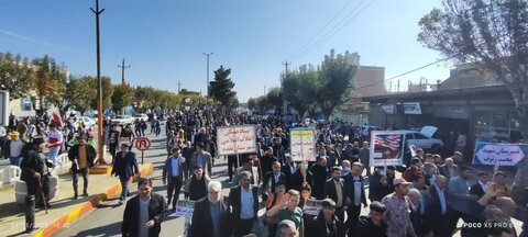 تصاویر/ راهپیمایی یوم الله 13 آبان در شهرستان نقده
