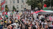 بے گناہ فلسطینیوں کے قتل عام کے خلاف واشنگٹن میں ہزاروں افراد کا احتجاجی مظاہرہ