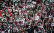 لندنی ها علیه اسرائیل میلیونی به خیابان ها آمدند/ اولین چشم جهان پیوند خورد/ ایران پیشنهاد تحریم نفت و سلاح به اسرائیل را داد