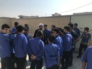 تصاویر/ حضور مدیر حوزه علمیه بوشهر در جمع دانش آموزان چغادک