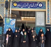 تصاویر / طلیعه حضور مدرسه علمیه فاطمة الزهرا (س)ساوه در قالب مدرسه ای