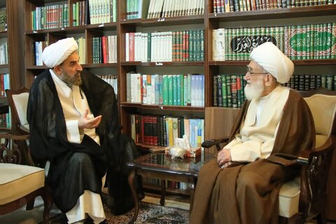 حضرت آیت الله نوری همدانی در دیدار سفیر جدید ایران در واتیکان