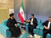 سفیر ایران در جمهوری آذربایجان با امام جمعه اردبیل دیدار کرد + عکس