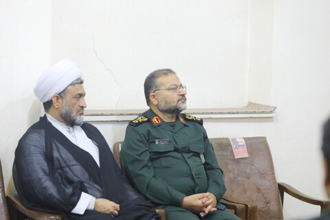 تصاویر / دیدار رئیس سازمان بسیج مستضعفین کشور با آیت الله حسینی بوشهری