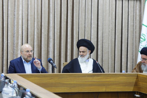 تصاویر / حضور رئیس مجلس شورای اسلامی در جلسه شورای عالی جامعه مدرسین