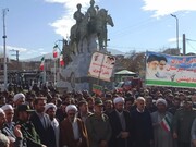 تصاویر/ تجمع و راهپیمایی مردم شهرستان چالدران در حمایت از مردم و کودکان غزه