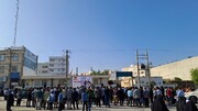 تصاویر/ حضور بانوان طلبه شهرستان جم در راهپیمایی حمایت از کودکان غزه