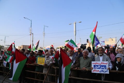 تصاویر/ تجمع و خیزش مردم اهواز در محکومیت قتل عام کودکان مظلوم غزه