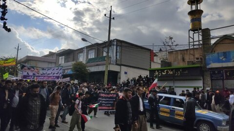 تصاویر/راهپیمایی مردم شهرستان بانه در حمایت از مردم غزه