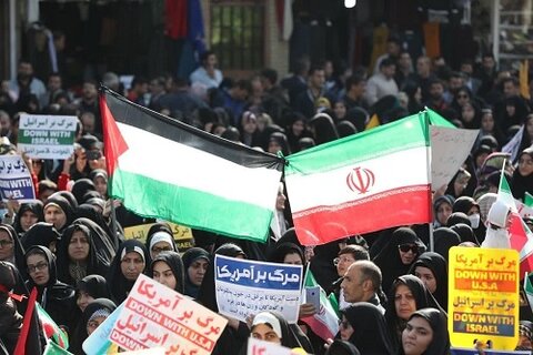 برگزاری تجمع بزرگ مردم کرمانشاه در محکومیت کودک‌کشی در غزه