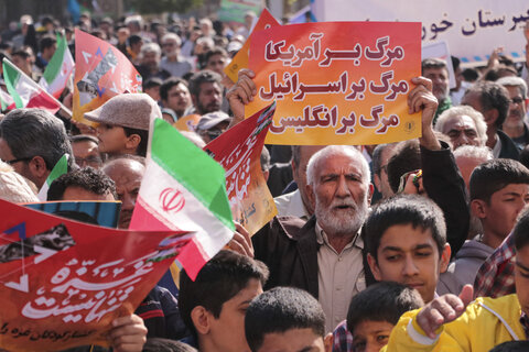 تصاویر| خروش مردم شیراز در محکومیت جنایات صهیونیست‌ها