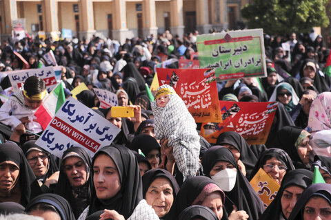 تصاویر| خروش مردم شیراز در محکومیت جنایات صهیونیست‌ها