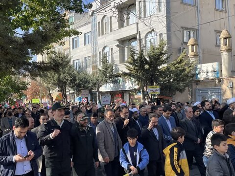 اجتماع مردم شهرستان نمین در حمایت از ملت فلسطین