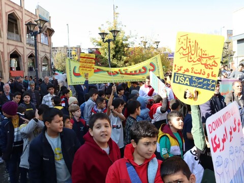 تصاویر/ راهپیمایی مردم شهرستان آذرشهر در حمایت از مردم مظلوم غزه