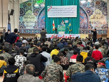 تصاویر/ اجتماع بزرگ بسیجیان شهرستان مرند