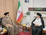 دیدار معاون شورای هماهنگی تبلیغات اسلامی با آیت الله حسینی بوشهری