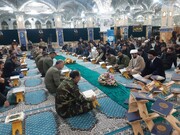 تصاویر/ محفل انس با قرآن ممتازین نیروی زمینی ارتش در آستان علی بن باقر(ع)