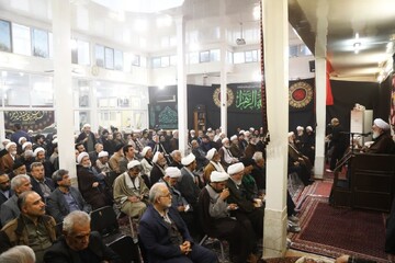 مراسم سوگواری شهادت حضرت زهرا(س) در حسینیه دفتر آیت الله العظمی فاضل