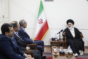 تصاویر / دیدار رئیس کل بیمه مرکزی ایران با آیت الله حسینی بوشهری