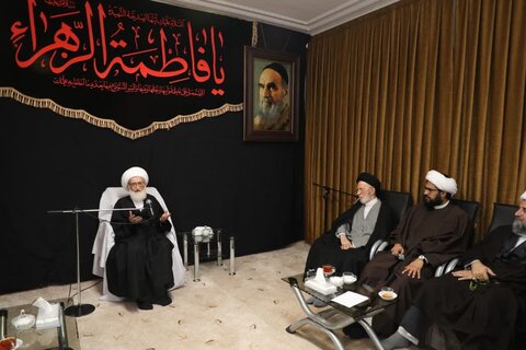 سید محمد الحیدری رئیس توجیه العقائدی حشدالشعبی در دیدار با مراجع و علما در قم