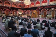 روضہ مبارک حضرت عباس(ع) میں حضرت فاطمہ زہراء(ع) کے یوم شہادت کے احیاء کے لئے مجلس عزاء کا انعقاد +تصاویر