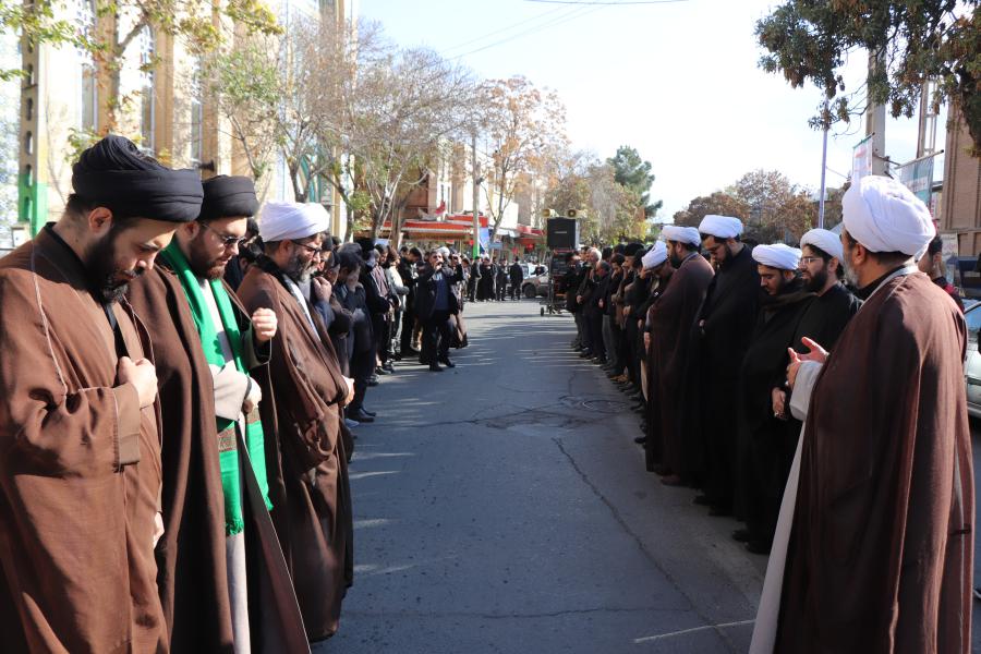 تصاویر/ مراسم عزاداری ایام فاطمیه در حوزه علمیه بناب