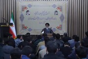 تصاویر/ دیدار جمعی از دانشجویان تشکل‌های دانشجویی دانشگاه‌های تبریز با نماینده ولی فقیه در آذربایجان شرقی