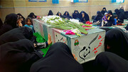 تصاویر/  استقبال از شهید گمنام در مدرسه علمیه الزهرا (س) بوشهر