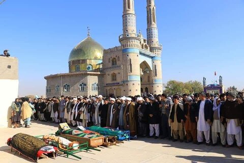 تشییع شهدای روحانی  حملات تروریستی هرات افغانستان