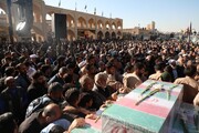 فیلم| استقبال از هشت شهید خوشنام در یزد