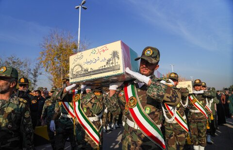 تصاویر| مراسم استقبال از پیکر مطهر شهدای گمنام دفاع مقدس در شیراز