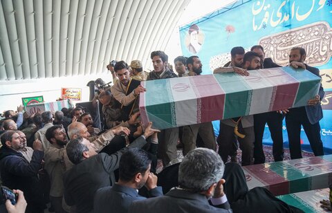 تصاویر| مراسم استقبال از پیکر مطهر شهدای گمنام دفاع مقدس در شیراز