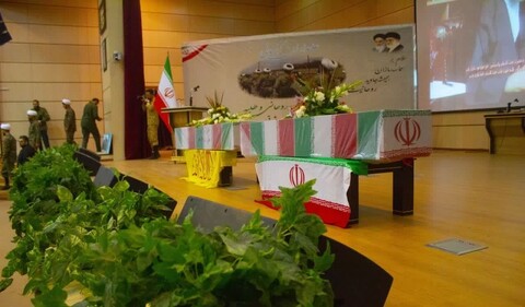 تصاویر/ استقبال از دو شهید گمنام در اجلاسیه ۱۴۴ شهید روحانی استان آذربایجان شرقی