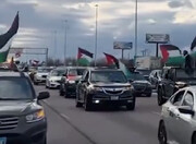 فیلم | راهپیمایی خودرویی در شیکاگو در جهت توقف جنگ در غزه